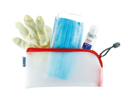 HERMA Pochette à fermeture à zip 'Mesh Bags', rouge