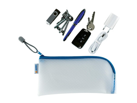 HERMA Pochette à fermeture à zip 'Mesh Bags', bleu