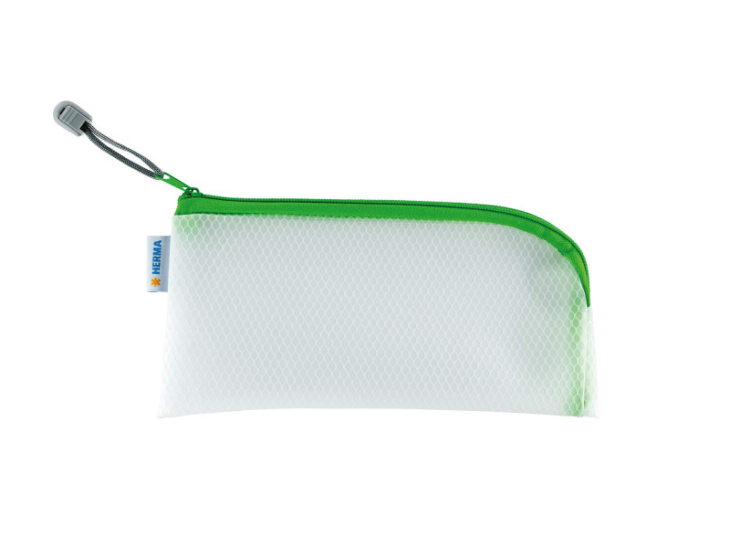 HERMA Pochette à fermeture à zip 'Mesh Bags', vert