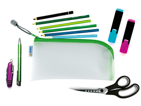HERMA Pochette à fermeture à zip 'Mesh Bags', vert