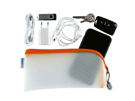 HERMA Pochette à fermeture à zip 'Mesh Bags', orange