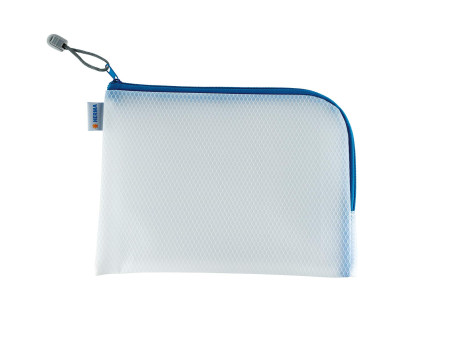 HERMA Pochette à fermeture à zip 'Mesh Bags', A5, bleu