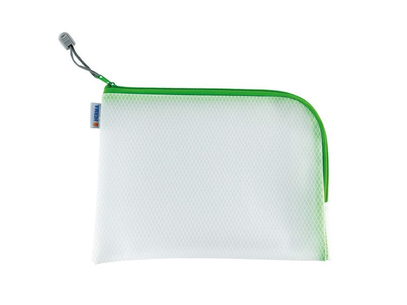 HERMA Pochette à fermeture à zip 'Mesh Bags', A5, vert