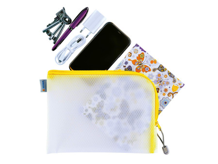 HERMA Pochette à fermeture à zip 'Mesh Bags', A5, jaune