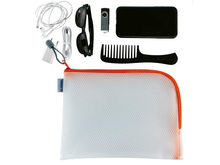 HERMA Pochette à fermeture à zip 'Mesh Bags', A5, orange