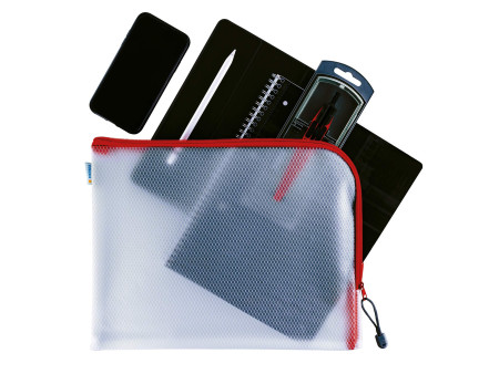 HERMA Pochette à fermeture à zip 'Mesh Bags', A4, rouge