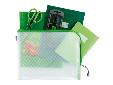 HERMA Pochette à fermeture à zip 'Mesh Bags', A4, vert