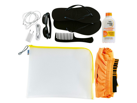 HERMA Pochette à fermeture à zip 'Mesh Bags', A4, jaune