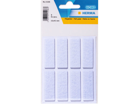 HERMA HOME Patin en feutre, 15 x 45 mm, blanc