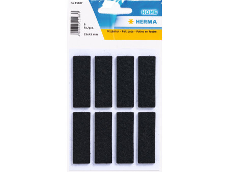 HERMA HOME Patin en feutre, 15 x 45 mm, noir