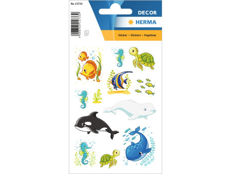 HERMA Stickers DECOR 'La famille baleine et ses amis'