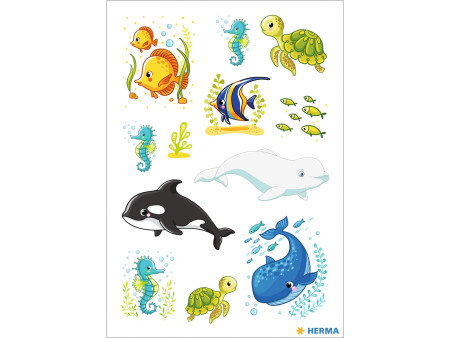 HERMA Stickers DECOR 'La famille baleine et ses amis'