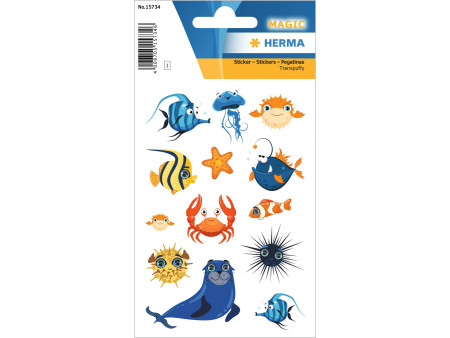 HERMA Sticker MAGIC 'Drôles d'animaux marins'