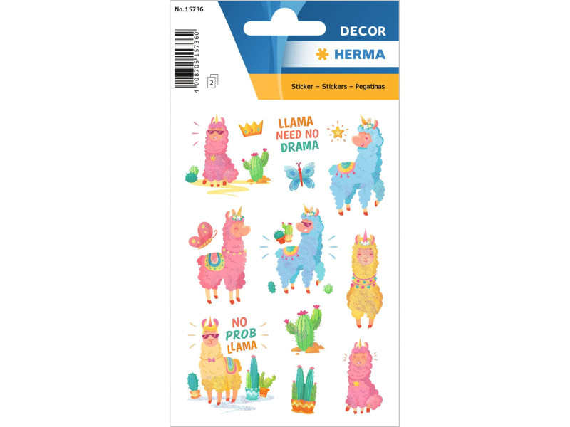 HERMA Autocollants DECOR 'Lama - no drama'