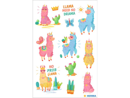 HERMA Autocollants DECOR 'Lama - no drama'