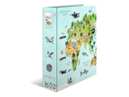 HERMA Classeur à motif pour école maternelle Carte du monde