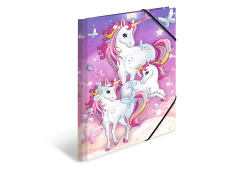 HERMA Chemise à élastiques 'Licorne', carton, A4