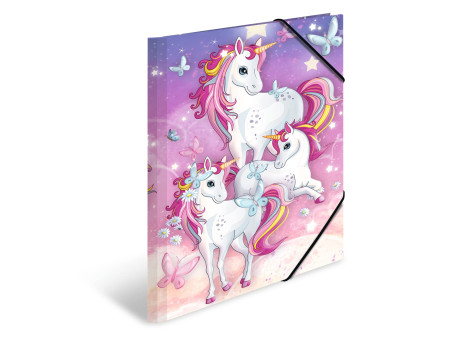 HERMA Chemise à élastiques 'Licorne', carton, A3