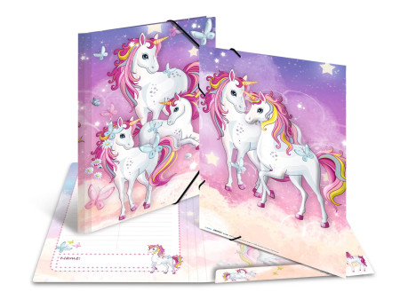 HERMA Chemise à élastiques 'Licorne', carton, A3