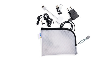 HERMA Pochette à fermeture à zip 'Mesh Bags', A6, noir