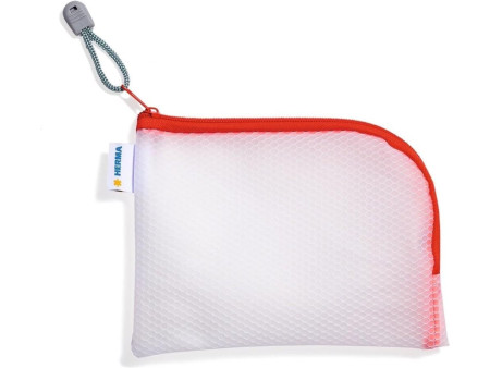 HERMA Pochette à fermeture à zip 'Mesh Bags', A6, rouge