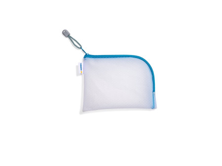 HERMA Pochette à fermeture à zip 'Mesh Bags', A6, bleu