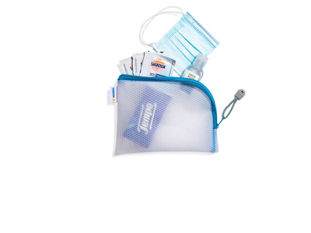HERMA Pochette à fermeture à zip 'Mesh Bags', A6, bleu