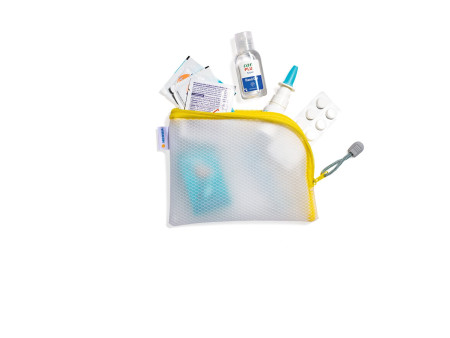 HERMA Pochette à fermeture à zip 'Mesh Bags', A6, jaune