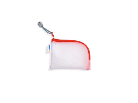 HERMA Pochette à fermeture à zip 'Mesh Bags', A7, rouge