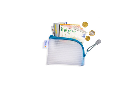 HERMA Pochette à fermeture à zip 'Mesh Bags', A7, bleu