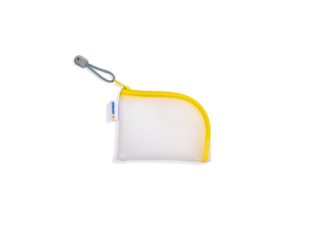 HERMA Pochette à fermeture à zip 'Mesh Bags', A7, jaune