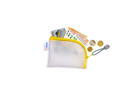 HERMA Pochette à fermeture à zip 'Mesh Bags', A7, jaune