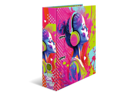 HERMA Classeur à motifs 'Music Girl', A4, 70 m