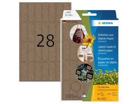 HERMA Étiquette polyvalente silphie, 13x40 mm, brun naturel