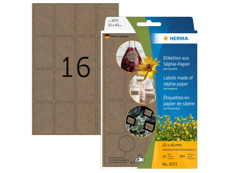 HERMA Étiquette polyvalente silphie, 25x40 mm, brun naturel