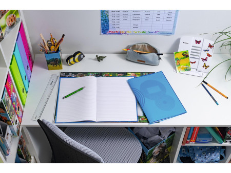 HERMA protège-cahier, format A4, en PP, bleu transparent