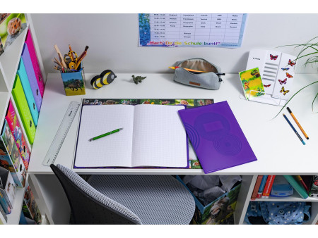 HERMA Protège-cahiers, format A4, en PP, violet transparent
