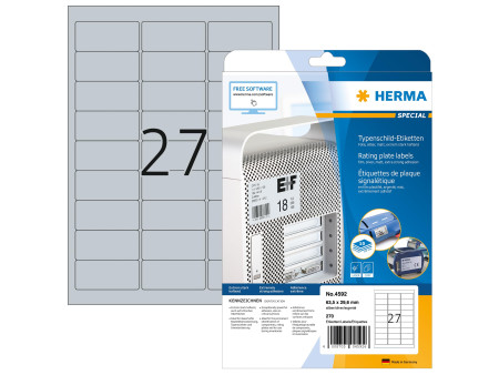 HERMA Etiquette de plaque signalétique SPECIAL,63,5 x 29,6mm