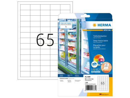 HERMA Etiquettes pour surgelés SuperPrint, 38,1 x 21,2 mm,