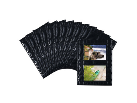 HERMA Pochettes transparentes A4 Fotophan, pour photos 10x15