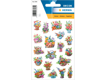 HERMA Autocollants DECOR 'Fleurs dans un panier'