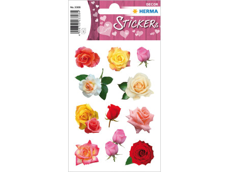 HERMA Sticker DECOR 'Boutons de rose multicolores'