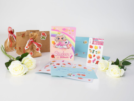 HERMA Sticker DECOR 'Boutons de rose multicolores'