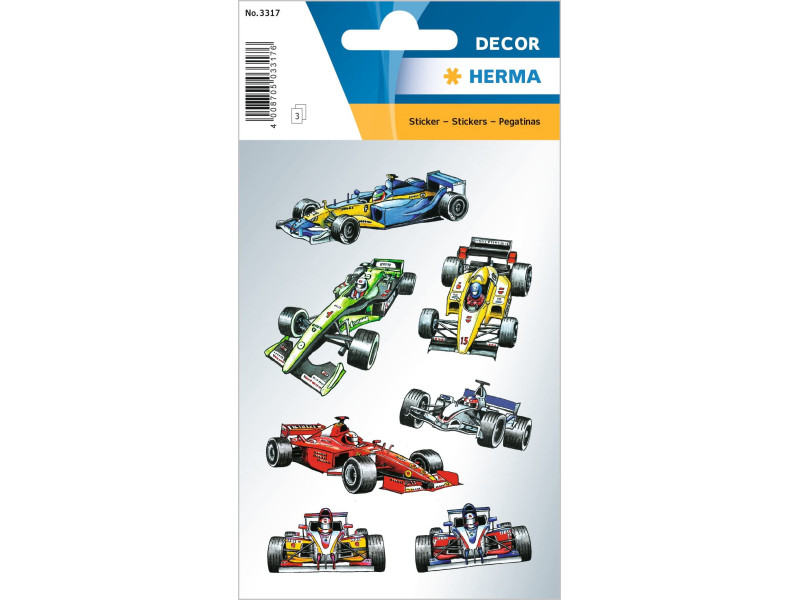 HERMA sticker DECOR 'Voitures de course'