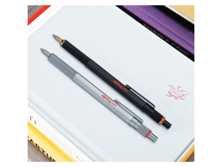 rotring Stylo à bille rétractable 800, argent