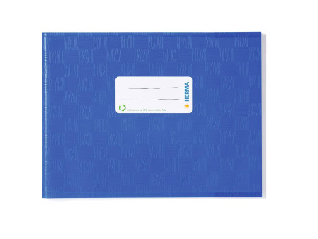 HERMA Protège-cahier, A5 paysage, en PP, bleu foncé opaque