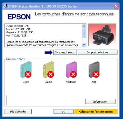 Solution d'Installation Cartouche Epson XP 245 