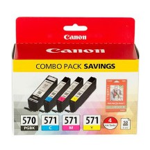 canon cartouche jet d'encre rainbow pack pgi-570/cli-571 pgbk/c/m/y/bk pack 5