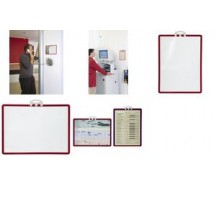 DURABLE Tableau d'information SHERPA, A4, cadre en rouge