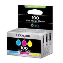 Cartouche jet d'encre lexmark n100 - couleurs (200 pages) pack de 3